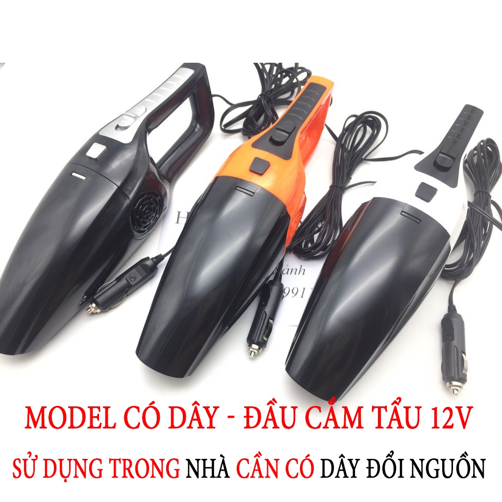 Máy hút bụi cầm tay [freeship] hút siêu khoẻ,sạch lông thú,sạch bụi bẩn. Dùng pin hoặc điện trên ô tô