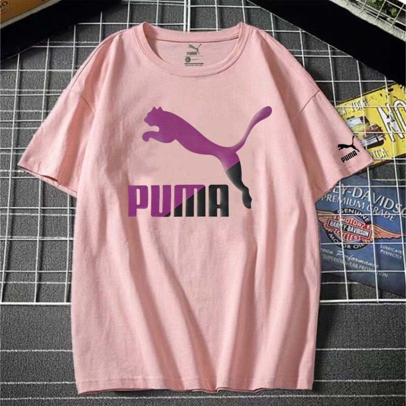 Áo Thun Tay Ngắn In Logo Puma Phối Màu Gradient Cá Tính Hợp Thời Trang Hè