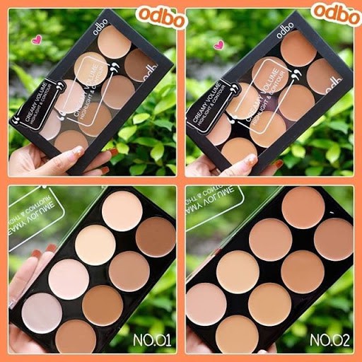 Tạo khối dạng kem Odbo Creamy Volume Highlight& Contour Od188 od 188 -8 ô | BigBuy360 - bigbuy360.vn