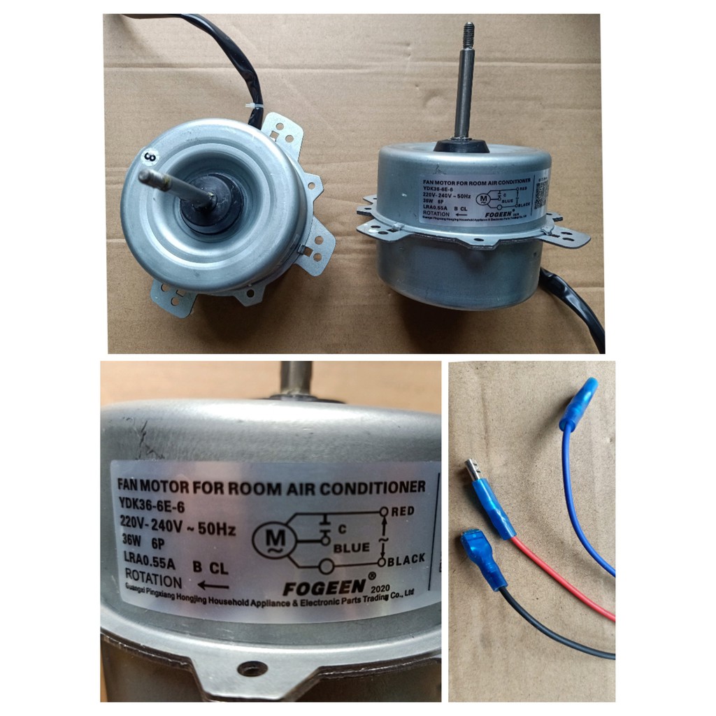 Quạt cục nóng điều hòa 3 dây 36w xuôi chiều/ ngược chiều dây đồng