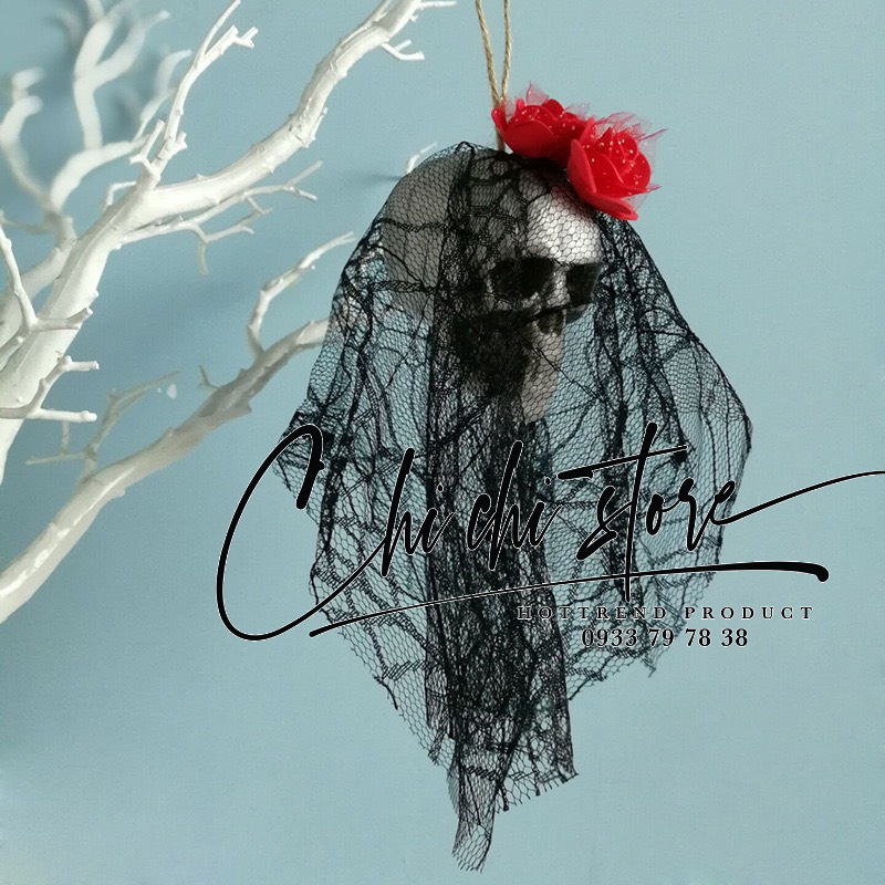 Ma Đầu Lâu Mini Trang Trí Halloween