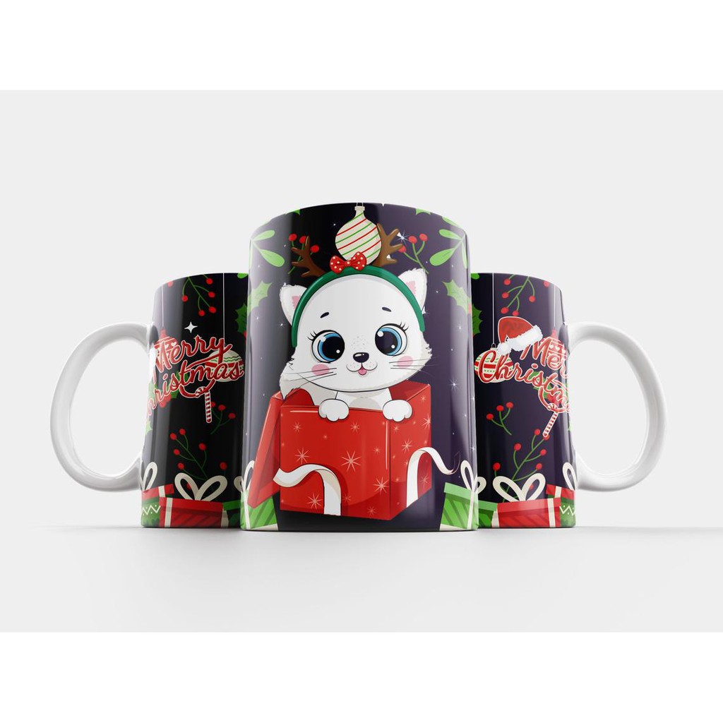 Cốc sứ cao cấp in hình giáng sinh đẹp mắt - Cốc quà tặng Noel