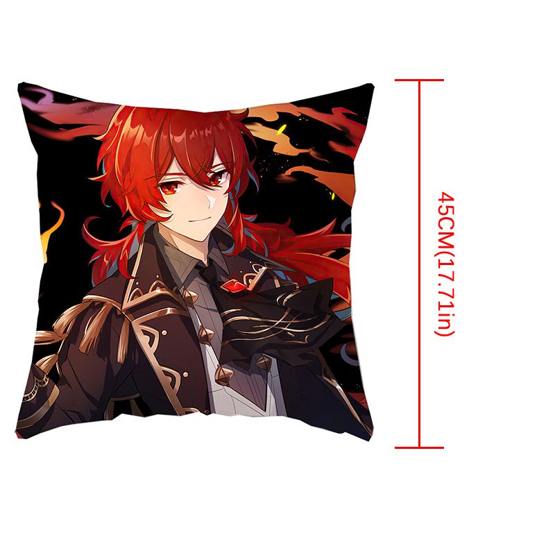 Anime Genshin Impact Series Fashion Pillow Case Sofa Hugging Pillow Case Household Goods Cushion Cover