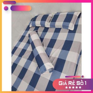 Bộ chăn ra 5 món cao cấp hình caro