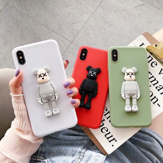 Ốp lưng silicone hoạ tiết Violent Bear 3D dành cho điện thoại Xiaomi Redmi 5 5A 5 Plus 6 6A