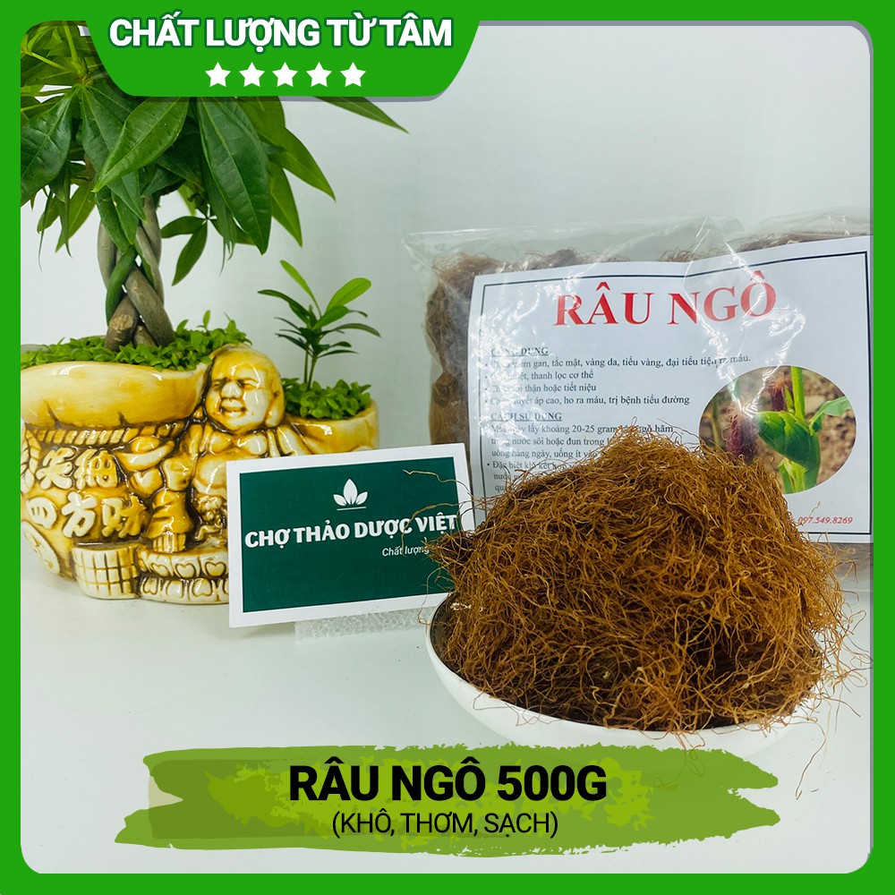 Râu ngô 500g ( Râu ngô khô, trà râu ngô, dâu bắp khô lợi tiểu) - Chợ Thảo Dược Việt