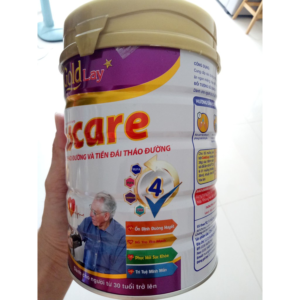 Sữa bột dành cho người bị tiểu đường Glucare Gold-lay 900g