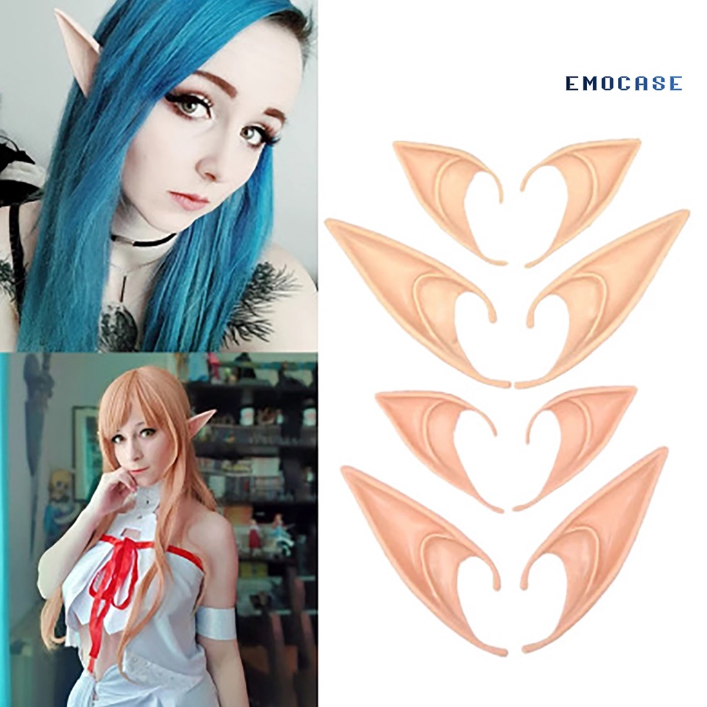1 Cặp Tai Yêu Tinh Bằng Latex Hóa Trang Halloween