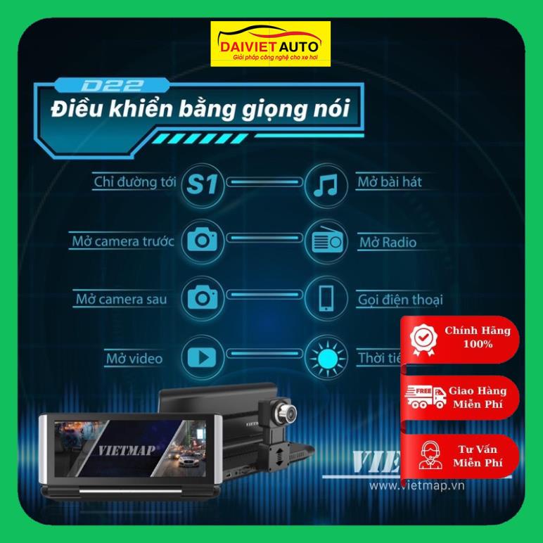 Camera Hành Trình VIETMAP D22 - Android- Định Vị Xe- Dẫn Đường S1- Phát Wifi- Truyền Video Online- Adas- Ghi Hình Kép
