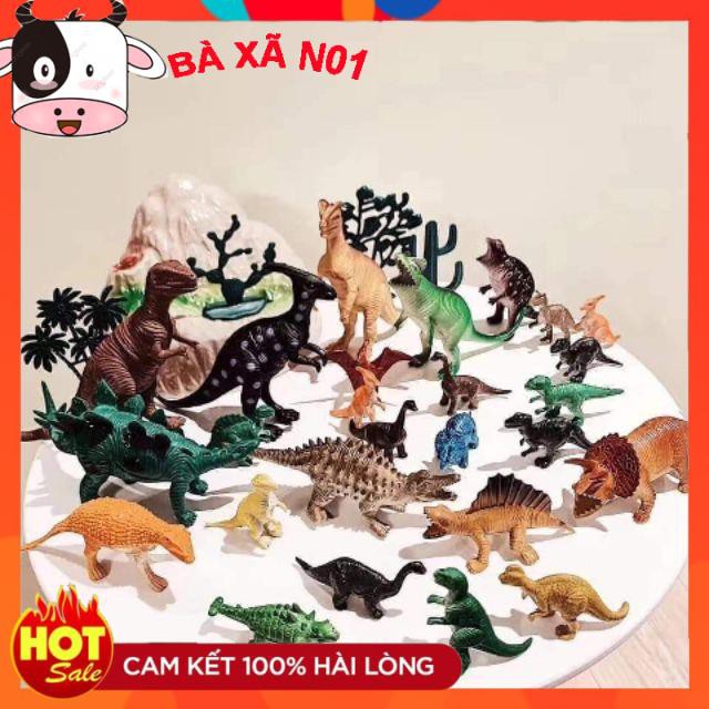 ĐỒ CHƠI 20 CON KHỦNG LONG VÀ CÂY CÀNH CHẤT LIỆU CAO SU SIÊU BỀN AN TOÀN CHO BÉ