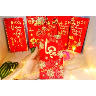 BAO LÌ XÌ TRUYỀN THỐNG 3D - 6 MẪU CHỮ NỔI