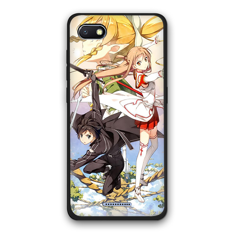 Ốp Lưng Tpu Họa Tiết Hoạt Hình Sword Art Online Thời Trang Cho Redmi K20 K30 S2 Go 9c 9a 9 8a 8 7a 7 6a 6 Pro