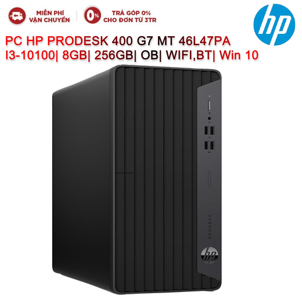 Máy tính PC HP PRODESK 400 G7 MT 46L47PA I310100| 8GB| 256GB| OB| WIFI,BT