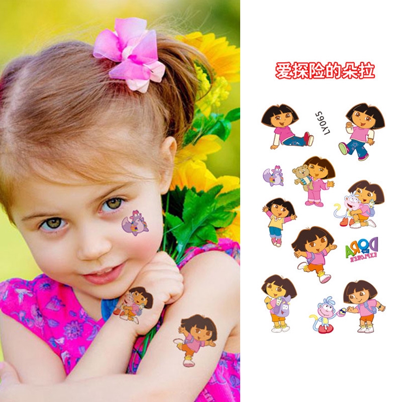 Hình xăm dán tạm thời hình công chúa dễ thương cho bé