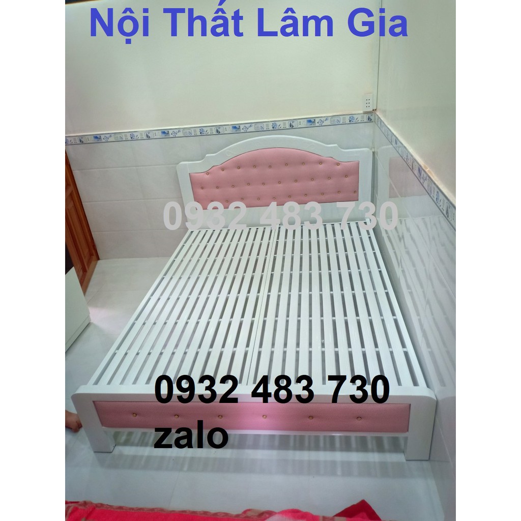 Giường sắt hộp vuông cao cấp loại tốt ngang 1m8x2m_Bảo hành 2 năm