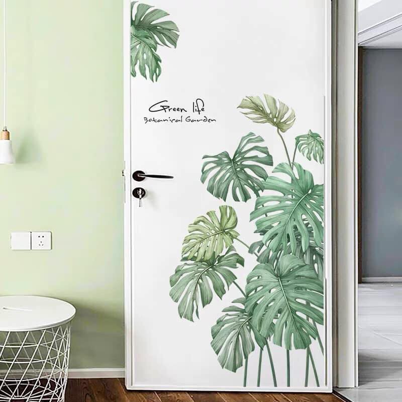 Decal dán tường tán lá cọ