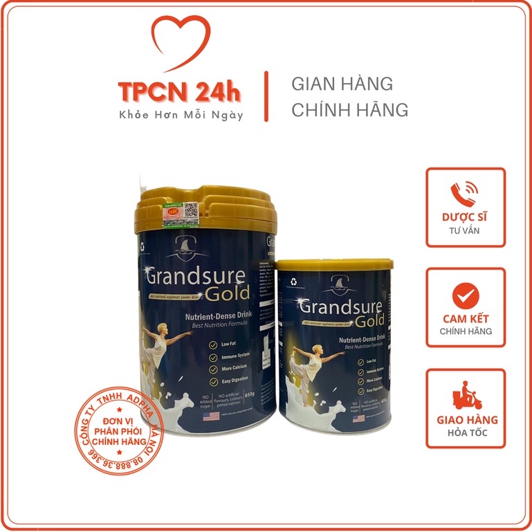 TPBS Grandsure Gold 850g - Liệu pháp dinh dưỡng chuyên biệt cho bệnh nhân xương khớp