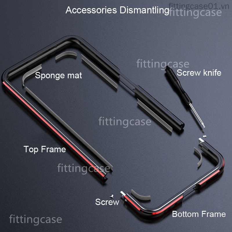 Ốp điện thoại viền kim loại nhôm chống sốc cho Asus Rog Phone 5S 3 2 Rog 5 Ultimate Rog5s rog3 rog2 rog5