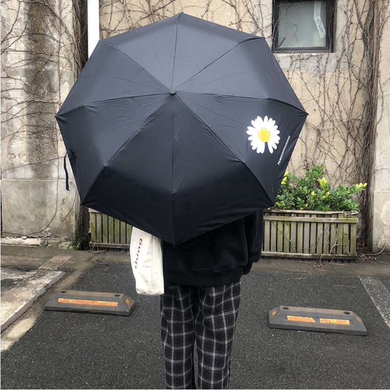 [Chống Tia UV] Ô Dù Hoa Cúc Đi Mưa Đi Nắng Gọn Nhẹ