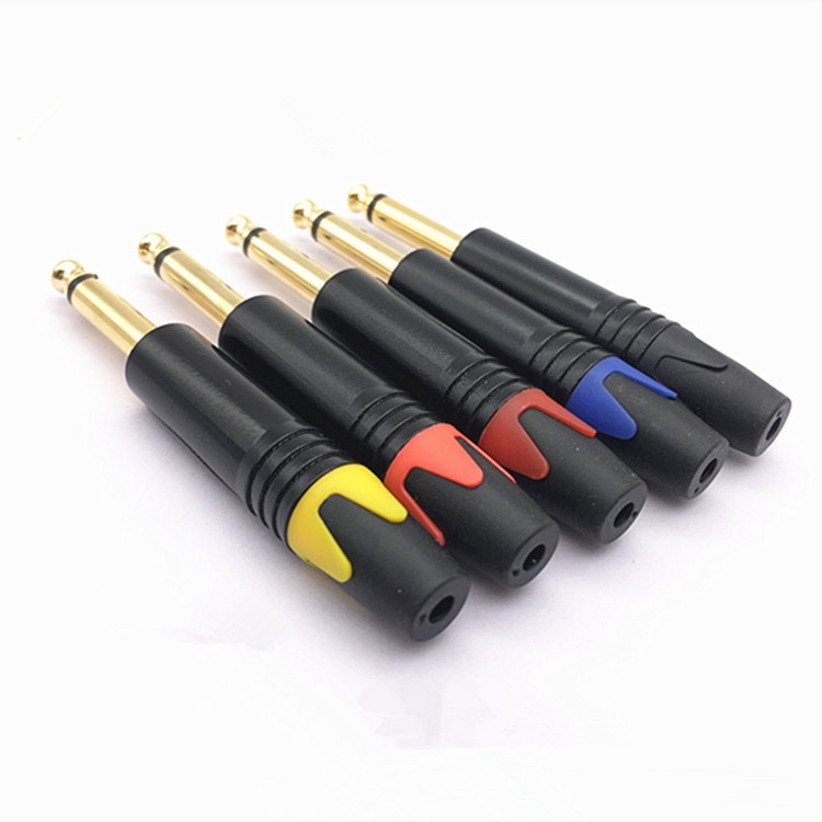 Jack 6.5 mono 6ly vỏ nhôm bóng chế DIY dây mic karaoke