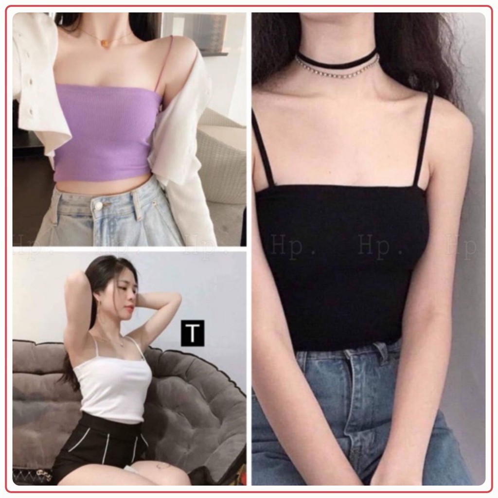 Áo Hai Dây Body 💖FREESHIP💖 Áo 2 dây thun cotton dáng ôm cực xinh AD38