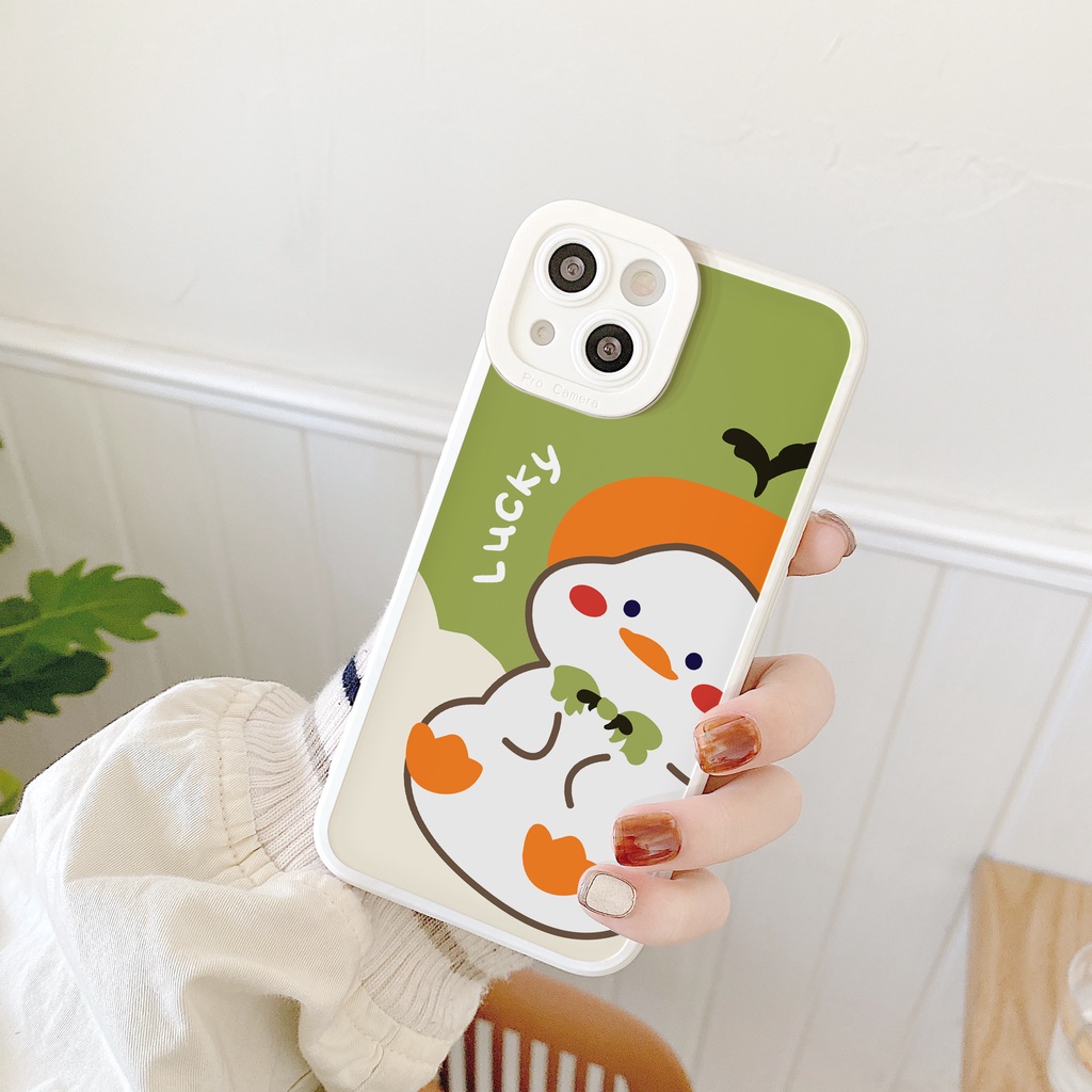 Ốp lưng iphone Vịt Cute bóng cạnh vuông 6/6plus/6s/6splus/7/7plus/8/8plus/x/xs/11/12/13/14/pro/max/promax/plus/shin/case