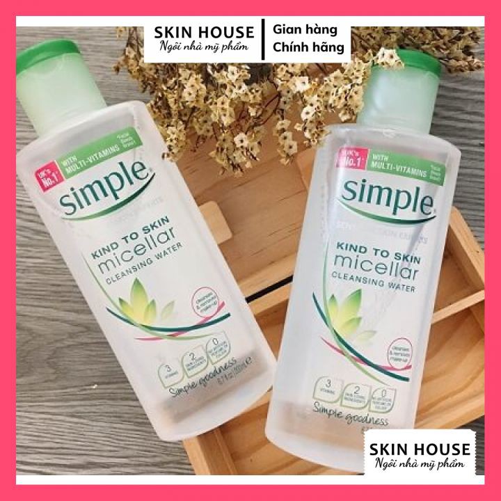 [Mẫu Mới] Nước Tẩy Trang Simple - Nước Tẩy Trang Simple Micellar Water 200ml