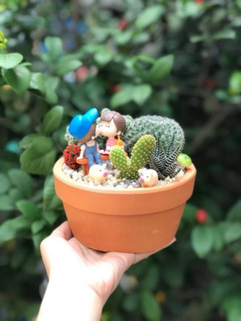 Mô hình cặp đôi bé trai bé gái terrarium (cặp)