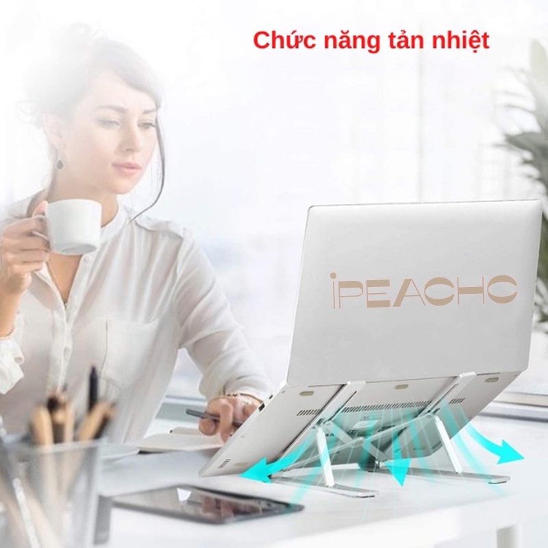 Giá đỡ laptop giá đỡ máy tính bằng nhôm cao cấp, kệ đỡ máy tính tản nhiệt, gấp gọn xách tay, tiên lợi sử dụng