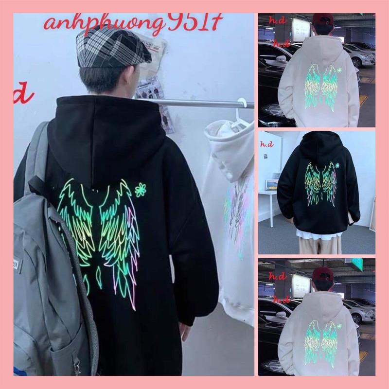 Áo hodie cánh chim phản quang bảy màu unisex nam nữ❤️