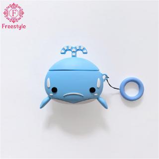 AirPods Silica gel protective case Blue whale headset cover soft shell Cartoon Wireless Bluetooth