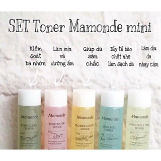 Nước hoa hồng Mamonde Toner Trial Kit
