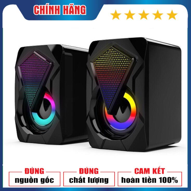 Loa Vi Tính 2.0 LeerFei E-1046 - Led RGB đổi màu rất đẹp làm đẹp bàn làm việc