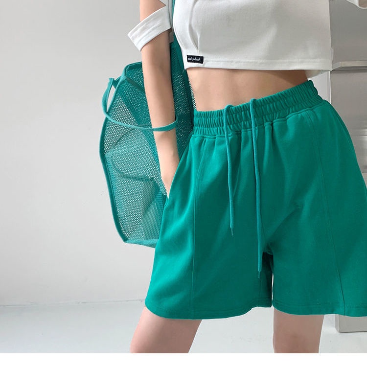  Quần short lưng cao phối dây rút thời trang Âu Mỹ mùa hè năng động cho nữ | BigBuy360 - bigbuy360.vn