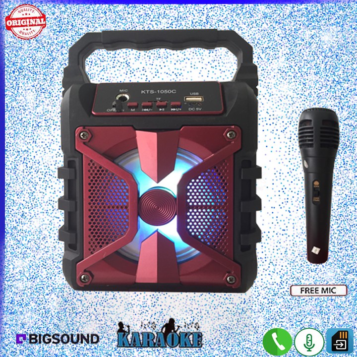 LOA BLUETOOTH KARAOKE KTS-996, KTS-1050  TẶNG KÈM MIC HÁT KARAOKE