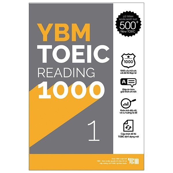 Sách - YBM Actual Toeic Tests RC 1000 - Vol 1 (229K)  [AlphaBooks]