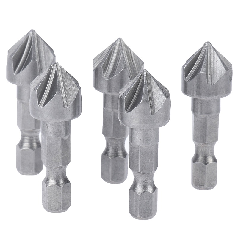 Xingherfine 90° Countersink Drill Chamfer Bit 1/4" Hex Carpentry Angle Point Bevel Cutter XGF