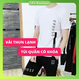 [FREESHIP] Bộ thể thao nam mùa hè vải thun lạnh co dãn 4 chiều, bộ hè nam Op.pose mặc thoáng mát thấm mồ hôi