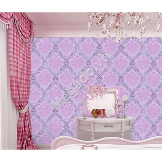 Giấy dán tường hoa văn tím C0059