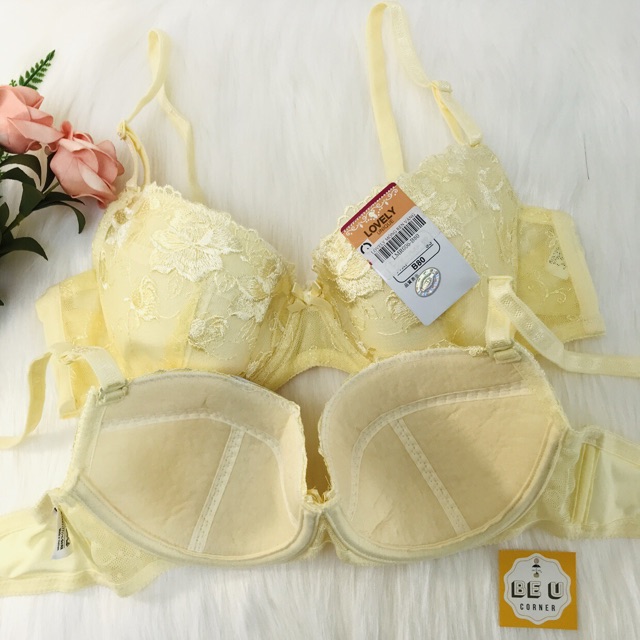 Áo ngực Lovely Unique xuất nhật, áo lót ren không mút có gọng (Size A75-A80-A85)