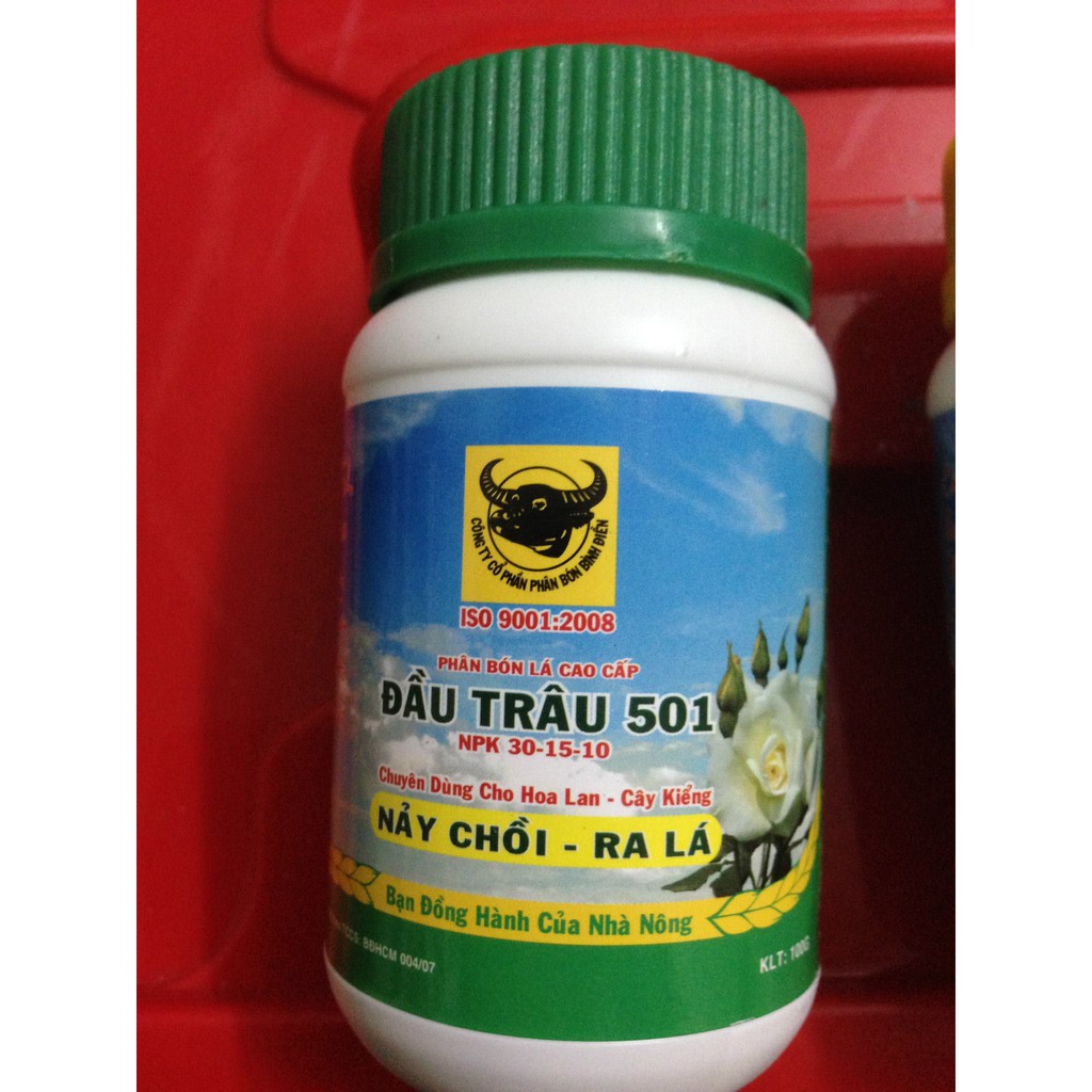 Phân Bón Lá Đầu Trâu 501 Ra Chồi Ra Lộc - Lọ 100g