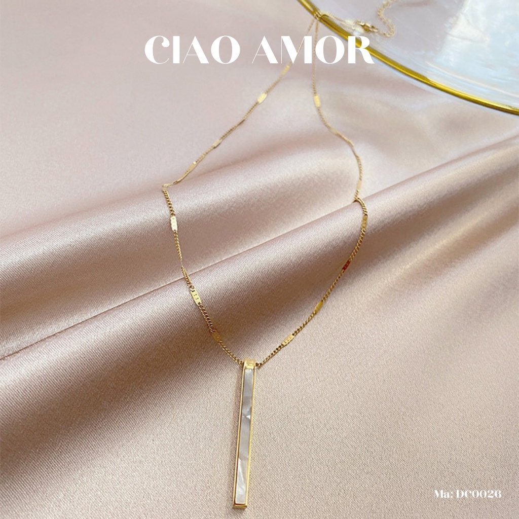 Dây chuyền nữ, vòng cổ nữ thanh đá dài thời trang Trang sức Ciao Amor -Mã DC0026