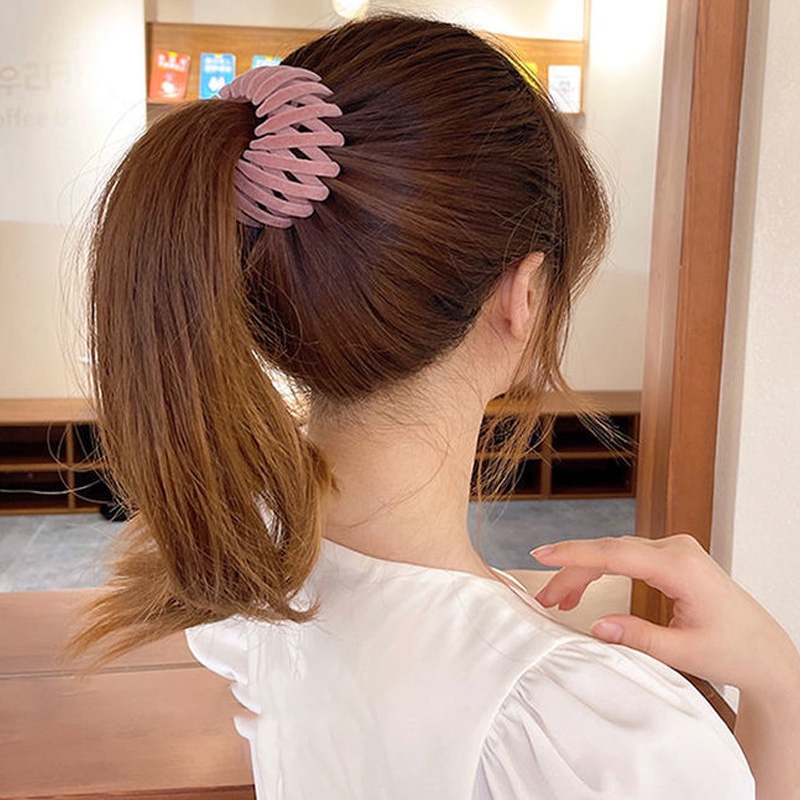 Kẹp tóc nhựa resin màu sắc ngọt ngào thanh lịch phong cách hàn quốc dành cho nữ