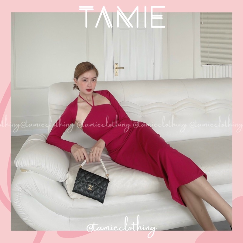 Đầm Body Cổ Yếm Kèm Croptop Tay Dài TAMIEclothing | BigBuy360 - bigbuy360.vn