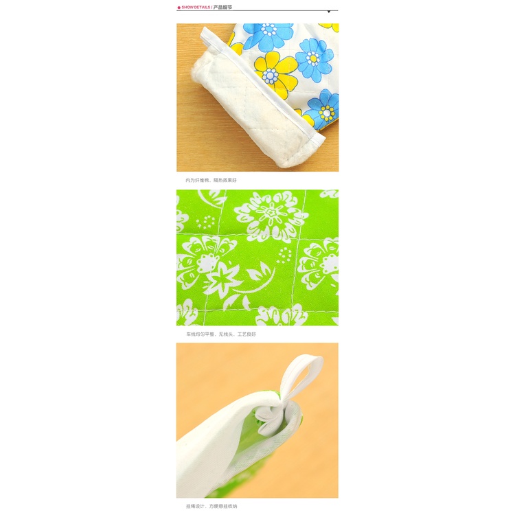 Găng Tay Bắc Nồi Chống Nóng 2 Lớp (01 Chiếc) Hàng Dày