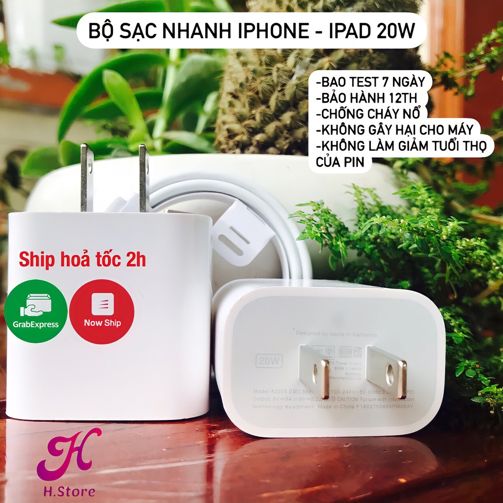 Bộ sạc nhanh iphone ipad pd 20w, cáp USB Type C to Lightning cho IPhone 12/ 12 Pro Max/ IPhone 11/ 11 Pro Max/ X/ XS Max