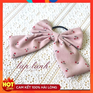[Ảnh thật] Cột tóc nơ chấm bi, cherry phong cách tiểu thư Hàn Quốc size lớn CTNO2