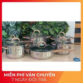 [ VÔ ĐỊCH GIÁ ] BỘ NỒI INOX HOFFNER THƯƠNG HIỆU  ĐỨC