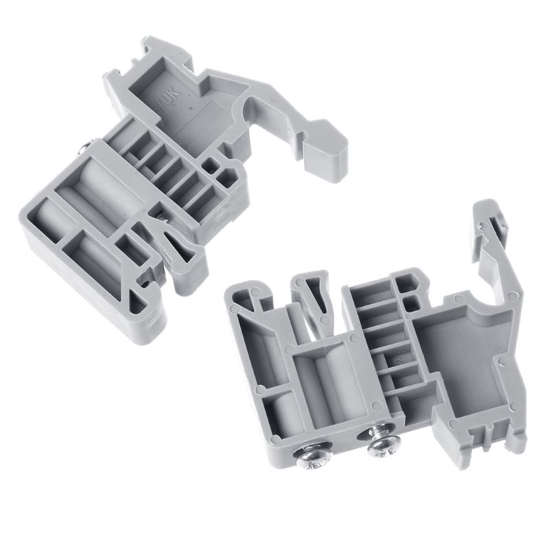 Set 50 Khối Đấu Nối Dây Điện Hai Hàng UKK3 DIN 500V 25A 28-12AWG Màu Xám