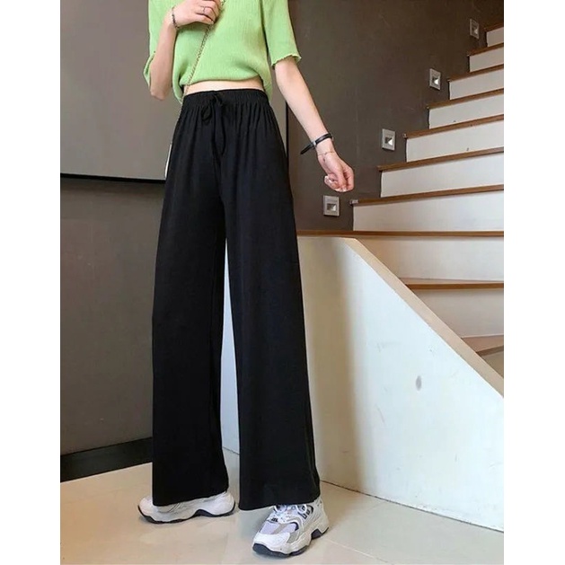 Quần ống rộng Chất Liệu Lụa Lạnh Thiết Kế Mỏng Kiểu Dáng Đơn Giản Thời Trang Mùa Hè 2022